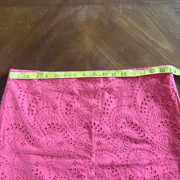 Loft - Embroidered Scalloped Skirt - warm coral - size 10 - Picture 7 of 10